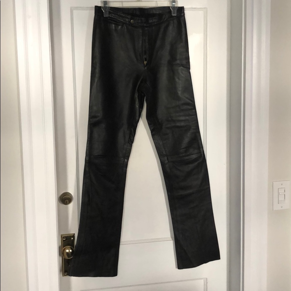 Authentic leather pants.